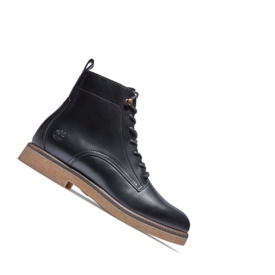 Timberland Cambridge Square δαντελα-up χειμωνιατικα μποτακια γυναικεια μαυρα | GR-WTS0391