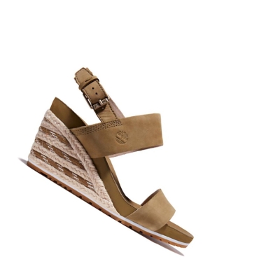 Timberland Capri Sunset Wedge σανδαλια γυναικεια Greige | GR-JIE1036