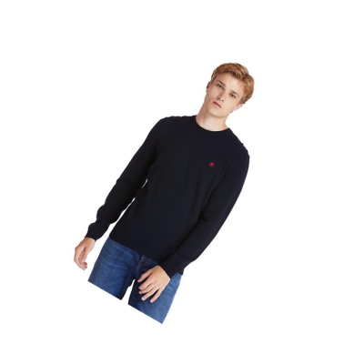 Timberland Cohas Brook Crewneck Πουλόβερ ανδρικα σκουρο μπλε | GR-HQU7946