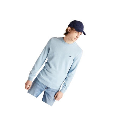 Timberland Cohas Brook Crewneck Πουλόβερ ανδρικα ανοιχτο μπλε | GR-SOV1967