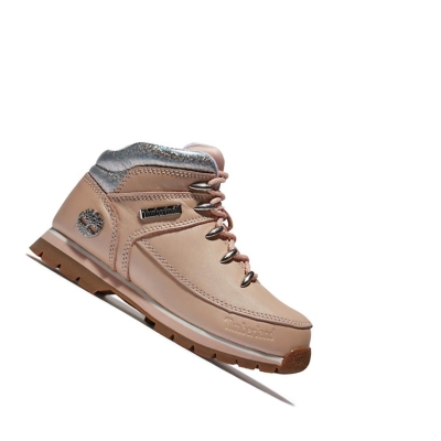 Timberland Euro Sprint Mid Hiker μποτακια πεζοποριασ παιδικα ανοιχτο ροζ | GR-JCL7431