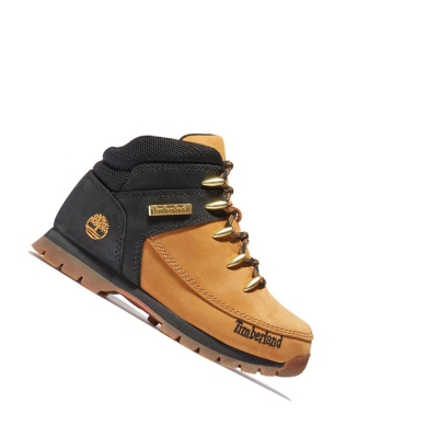 Timberland Euro Sprint Mid Hiker μποτακια πεζοποριασ παιδικα κίτρινα μαυρα | GR-YOF3152