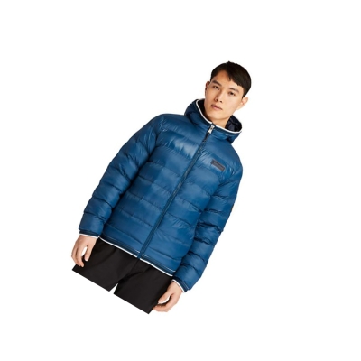 Timberland Garfield Κουκουλοφόρος Puffer μπουφαν ανδρικα μπλε | GR-CWF1384