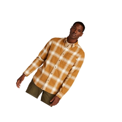 Timberland Heavy Flannel Checked πουκαμισα ανδρικα καφε | GR-IUA0397