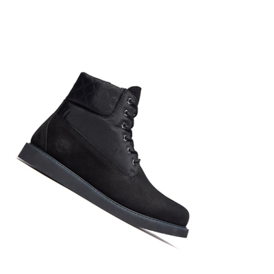 Timberland Newmarket II 6 Inch Quilted χειμωνιατικα μποτακια ανδρικα μαυρα | GR-TAL5243