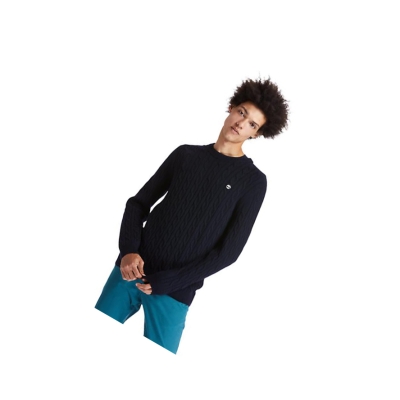 Timberland Phillips Brook Cable-knit Πουλόβερ ανδρικα σκουρο μπλε | GR-SLX5941