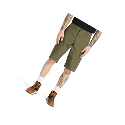 Timberland Poplin Cargo Shorts παντελονι ανδρικα σκούρο πρασινο | GR-WIA5316