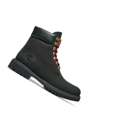 Timberland Premium Luxe δερματινα Original 6-inch Boots ανδρικα μαυρα | GR-NWU9428