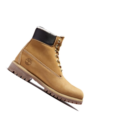 Timberland Premium Warm-lined Original 6-inch Boots ανδρικα κίτρινα | GR-FDQ8760