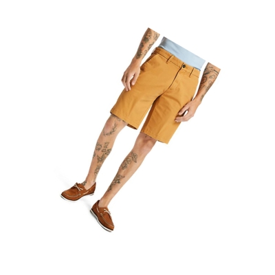 Timberland Squam Lake Stretch Chino σορτσ ανδρικα σκούρο κίτρινα | GR-XZD0698