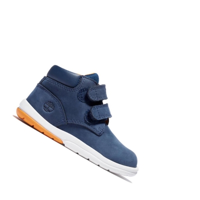 Timberland Toddle Tracks Velcro Μπότες Chukka παιδικα σκουρο μπλε | GR-KGC3840