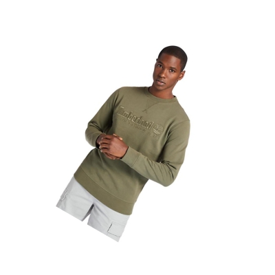 Timberland outdoor Heritage Crewneck φουτερ ανδρικα σκούρο πρασινο | GR-GPW8093