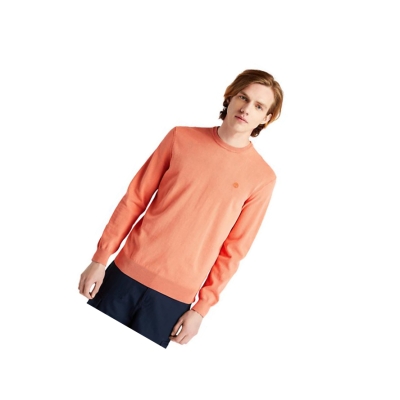 Timberland ελαφρια Washed Jumper Πουλόβερ ανδρικα πορτοκαλι | GR-ZFJ2860